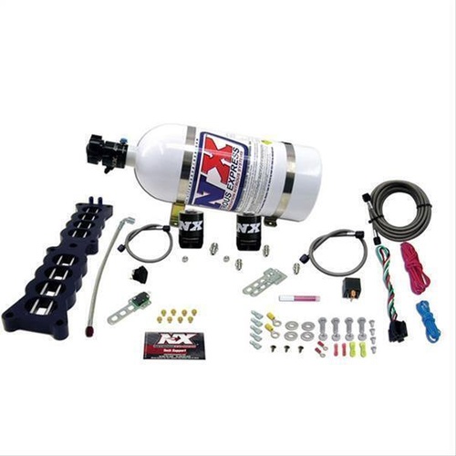 Nitrous Express Nitrous System, For Ford 5.0 Kit, 10 lb Bottle, Stock Intake Manifold Plate