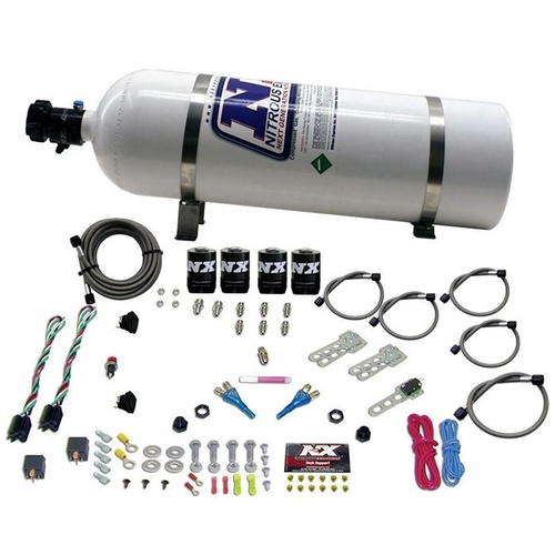 Nitrous Express Ford Efi Dual Stage (50-75-100-150Hp X 2) w/ 15LB Bottle , Kit