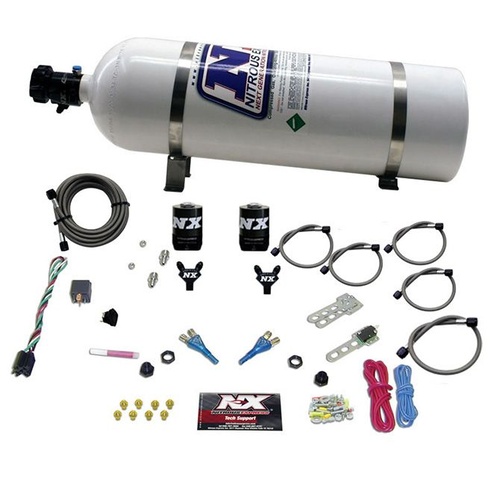 Nitrous Express Gm Efi Dual Nozzle (100-300Hp) w/ 15LB Bottle , Kit