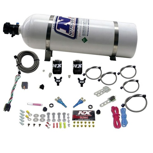 Nitrous Express Sport Compact, Dual Nozzle, 35-50-75 Hp, 15Lb Bottle, Kit