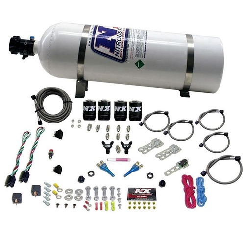 Nitrous Express Sport Compact Efi Dual Stage (35-75) X 2 w/ 15LB Bottle, Kit