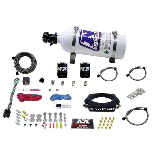 Nitrous Express Nitrous Plate System, Chevrolet, LS, 102mm, 50-400Hp, 4-Bolt, W/ 5Lb Bottle