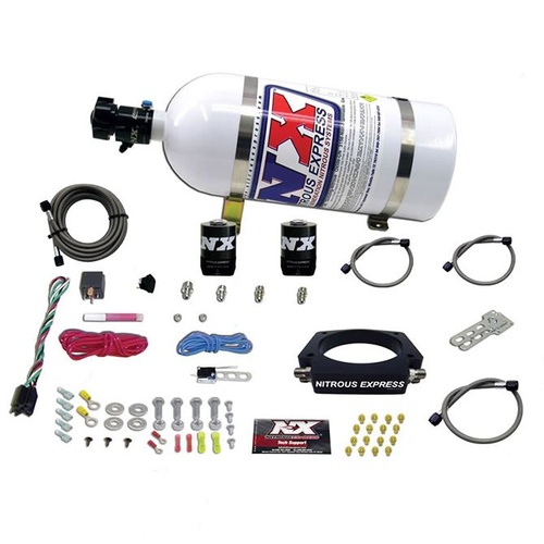 Nitrous Express Nitrous Plate System, Chevrolet, LS, 102mm, 50-400Hp, 4-Bolt, W/ 10Lb Bottle