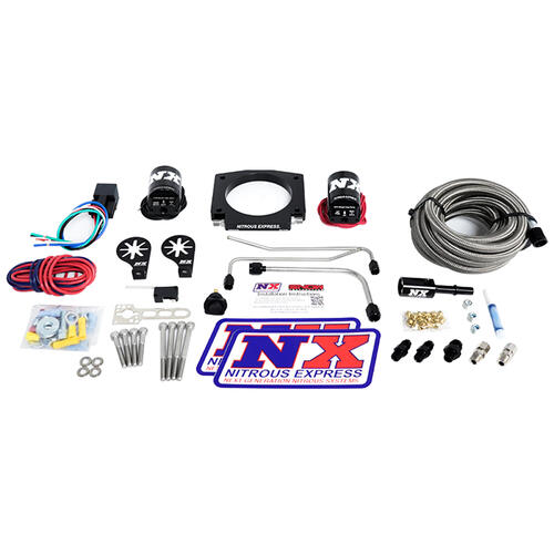 Nitrous Express Nitrous Oxide Injection System Kit LS Single Entry 90mm Plate Hardline System