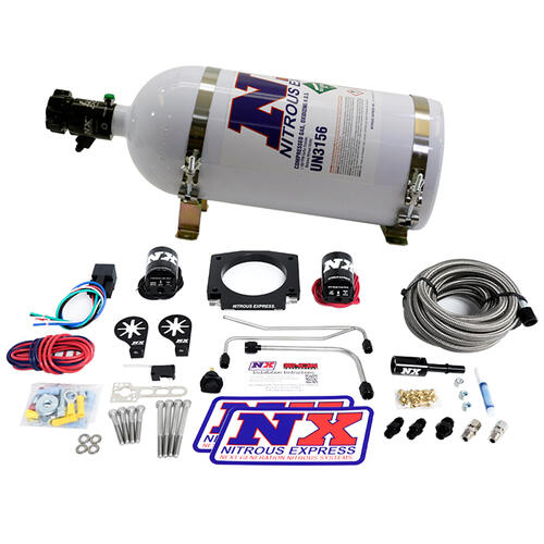 Nitrous Express Nitrous Oxide Injection System Kit LS Single Entry 90mm Plate Hardline System