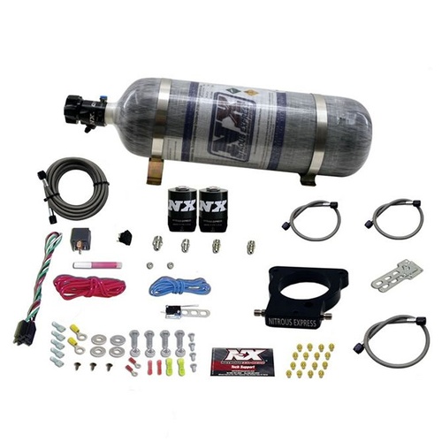 Nitrous Express Nitrous Plate System, Chevrolet, LS, 78mm 3-Bolt, 50-350Hp, 12Lb Composite Bottle