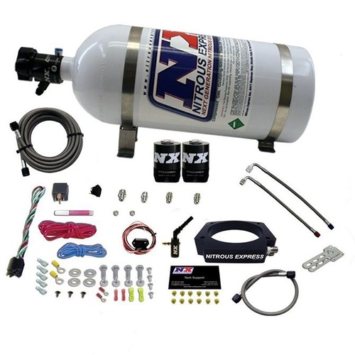 Nitrous Express Nitrous Plate System, 2014-Newer GM, 6.2L Truck, 35-300Hp, 10Lb Bottle