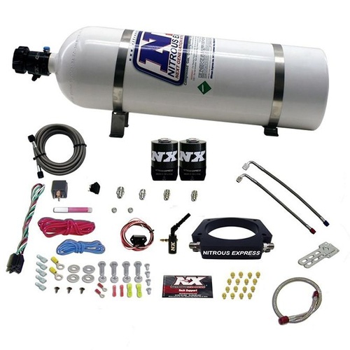 Nitrous Express Nitrous Plate System, 2014-Newer GM, 6.2L Truck, 35-300Hp, 15Lb Bottle