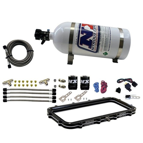 Nitrous Express Holley High Ram Plenum Plate System W/ 10Lb Bottle