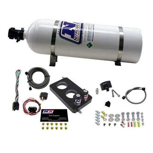 Nitrous Express Nitrous Plate System, 4.6L, 3 Valve, 15Lb Bottle