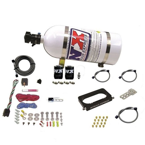 Nitrous Express Ford 4 Valve Nitrous Plate System (50-300Hp) w/ 10LB Bottle, Kit