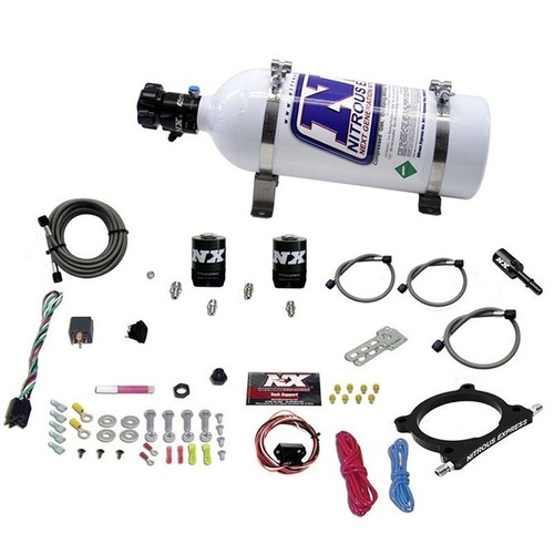 Nitrous Express Nitrous Plate System, 5.0L Coyote and 7.3L Godzilla, High Output, 50-250 Hp, 5Lb Bottle