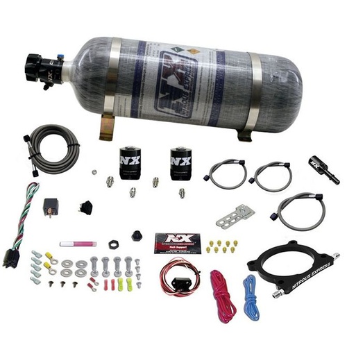 Nitrous Express Nitrous Plate System, 5.0L Coyote and 7.3L Godzilla, High Output, 50-250 Hp, 12Lb Bottle
