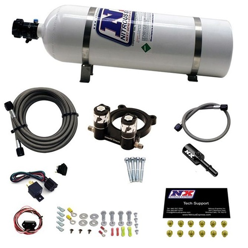 Nitrous Express Nitrous Plate System, Ecoboost, Ford 4 Cyl, 2.3L, 15Lb Bottle