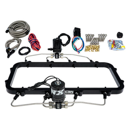 Nitrous Express Nitrous Oxide Injection System Kit Direct Port, Dry Holley High Ram Plate Nitrous