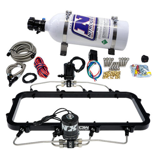 Nitrous Express Nitrous Oxide Injection System Kit Direct Port, Dry Holley High Ram Plate Nitrous