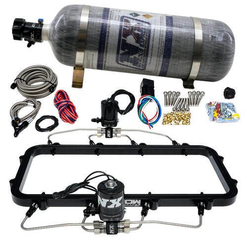 Nitrous Express Nitrous Oxide Injection System Kit Direct Port, Dry Holley High Ram Plate Nitrous