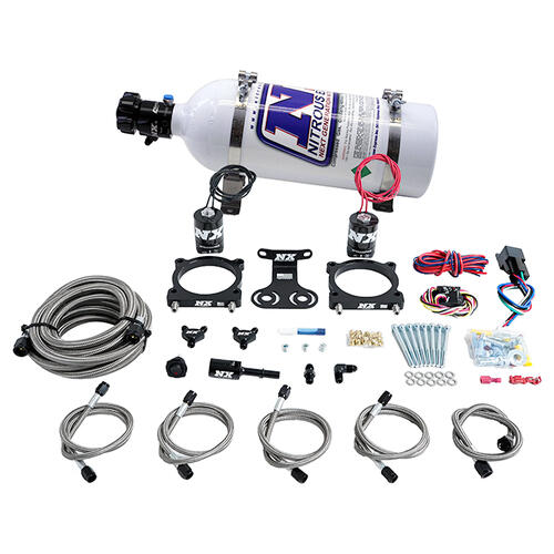 Nitrous Express Nitrous Oxide Injection System Kit 2024+ 5.0L Mustang Dual Throttle Body Plate