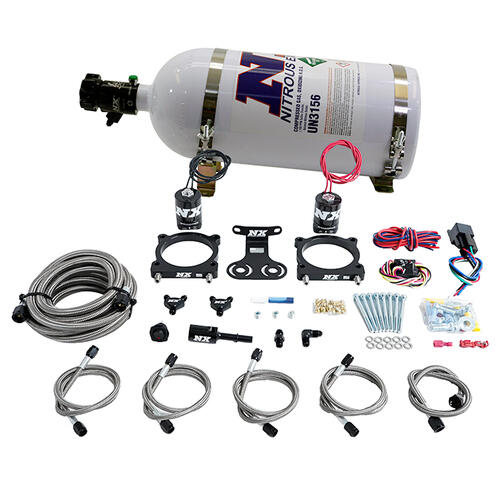 Nitrous Express Nitrous Oxide Injection System Kit 2024+ 5.0L Mustang Dual Throttle Body Plate