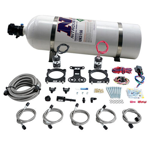 Nitrous Express Nitrous Oxide Injection System Kit 2024+ 5.0L Mustang Dual Throttle Body Plate
