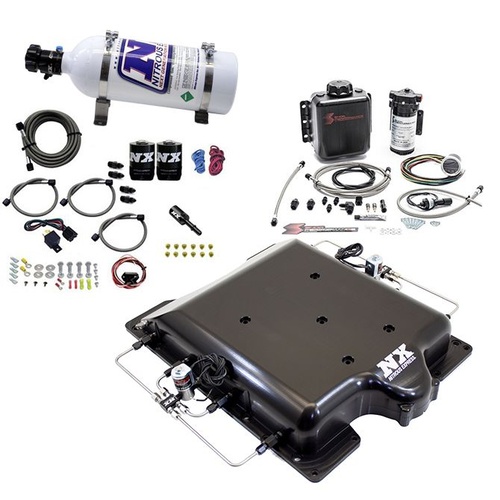 Nitrous Express Dual Ntercooler Ring System (2 - 6 X 6 Rings) w/ 5LB Bottle, Kit