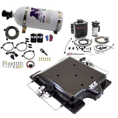 Nitrous Express Dual Ntercooler Ring System (2 - 6 X 6 Rings) w/ 10LB Bottle, Kit