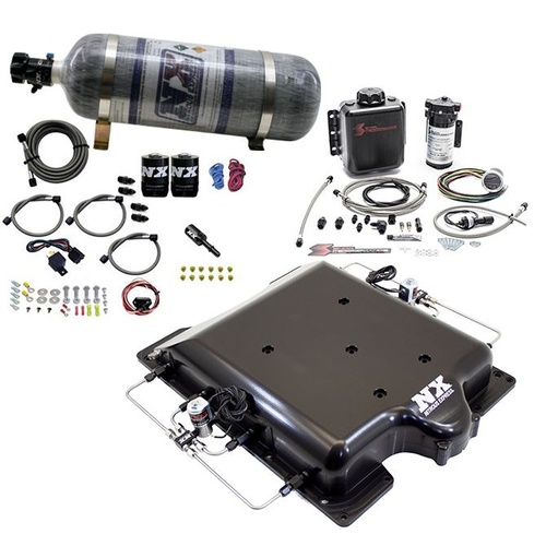 Nitrous Express Dual Ntercooler Ring System (2 - 6 X 6 Rings) w/ Composite Bottle, Kit