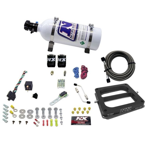 Nitrous Express Q-Jet/Holley Spread Bore (50-100-150-200-250-300Hp) w/ 5LB Bottle, Kit