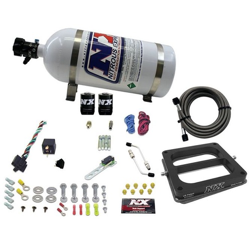 Nitrous Express Q-Jet/Holley Spread Bore (50-100-150-200-250-300Hp) w/ 10LB Bottle, Kit