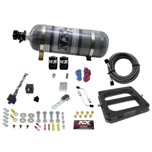Nitrous Express Q-Jet/Holley Spread Bore (50-100-150-200-250-300Hp) w/ Composite Bottle, Kit
