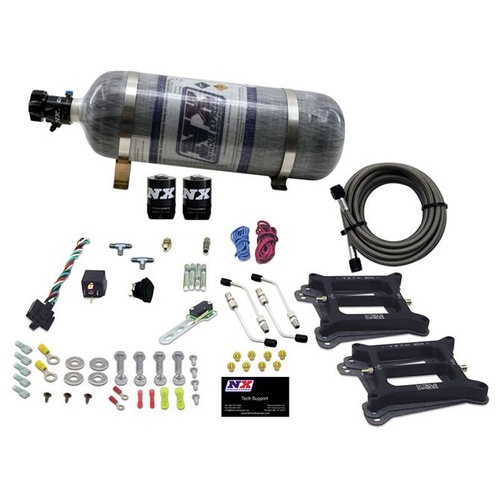 Nitrous Express Dual/4150/Alcohol (50-100-150-200-250-300Hp) w/ Composite Bottle, Kit