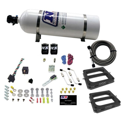 Nitrous Express Dual/Dominator/Alcohol (50-100-150-200-250-300Hp) w/ 15LB Bottle, Kit
