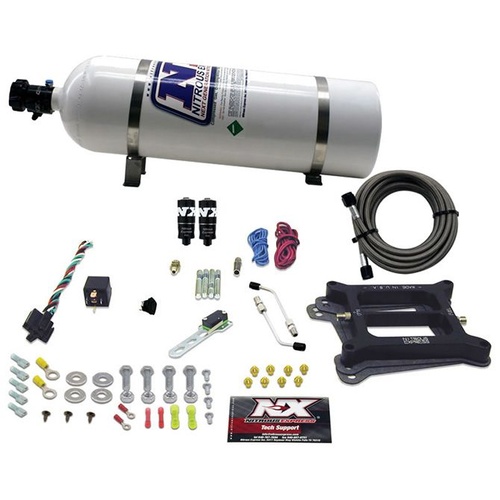 Nitrous Express 4150 Hitman Plus 4-Bbl (50-100-150-200Hp) w/ 15LB Bottle, Kit