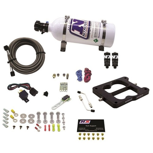 Nitrous Express Q-Jet/Holley Spread Bore Hitman Plus (50-100-150-200Hp) w/ 5LB Bottle, Kit