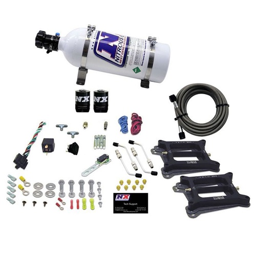 Nitrous Express Dual 4150/Alcohol (100-200-300-400-500Hp) w/ 5LB Bottle, Kit