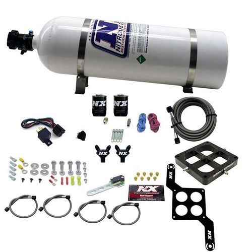 Nitrous Express Dominator Billet Crossbar Stage 6 (50-100-150-200-250-300Hp) 15Lb Bottle.