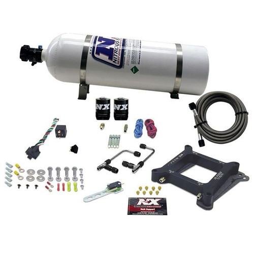 Nitrous Express 4150 Gemini Pro-Power (100-200-300-400-500Hp) w/ 15LB Bottle, Kit