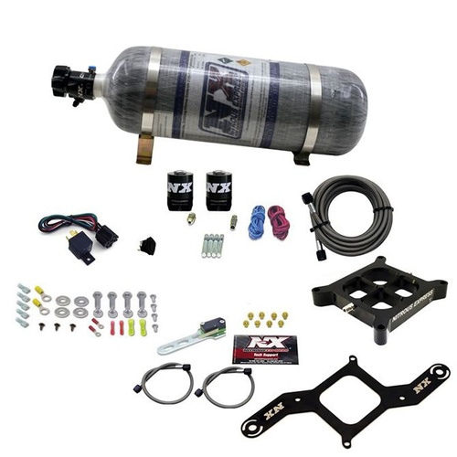 Nitrous Express 4150 Single Entry Billet Crossbar System, (50-300Hp) W/ Composite Bottle