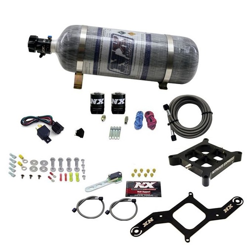 Nitrous Express 4150 Single Entry Billet Crossbar System, (50-300Hp) W/ Composite Bottle 