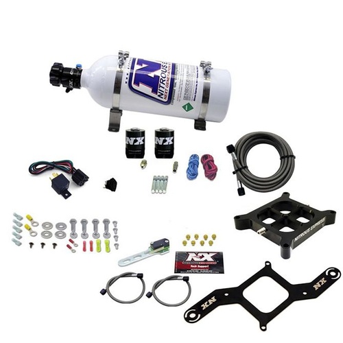 Nitrous Express 4150 Single Entry Crossbar System, Pro Power(100-500Hp) W/5Lb Bottle