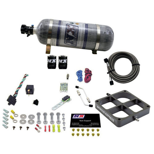 Nitrous Express Single Entry Crossbar 8500 Based Throttle Body W/ 12 Lb Composite Bottle