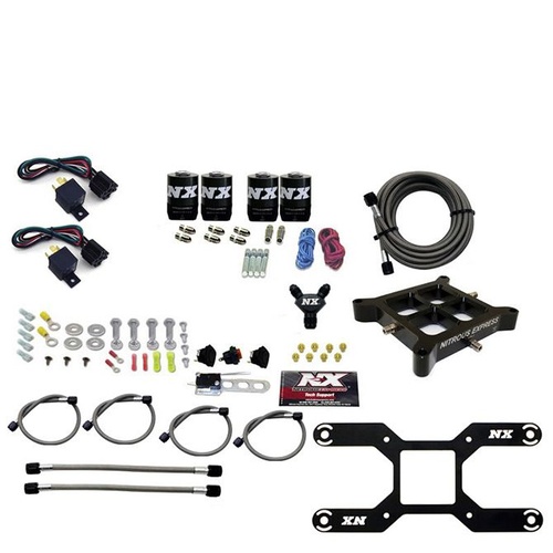 Nitrous Express Nitrous System, 4150 Dual Stage, Billet Crossbar, 50-300 & 100-500Hp, Less Bottle