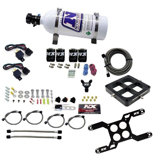 Nitrous Express Dominator Dual Stage, Billet Crossbar, 50-300 & 100-500Hp, 5Lb Bottle