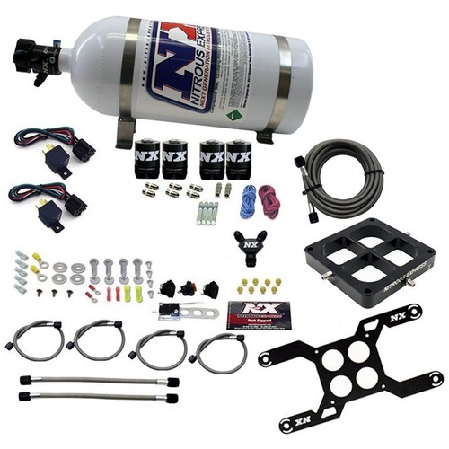 Nitrous Express Dominator Dual Stage, Billet Crossbar, 50-300 & 100-500Hp, 10Lb Bottle