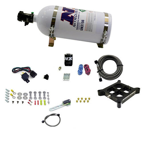 Nitrous Express Nitrous Plate System Dry, Single Entry Billet Crossbar Plate System, 100-500Hp