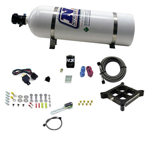Nitrous Express Nitrous Plate System Dry, Single Entry Billet Crossbar Plate System, 100-500Hp