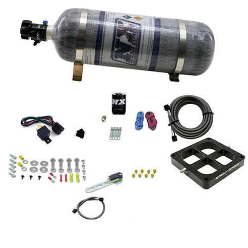 Nitrous Express Nitrous Plate System Dry, Single Entry Billet Crossbar Plate System, 100-500Hp