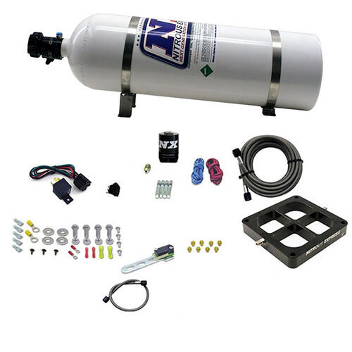 Nitrous Express Nitrous Plate System Dry, Single Entry Billet Crossbar Plate System, 100-500Hp
