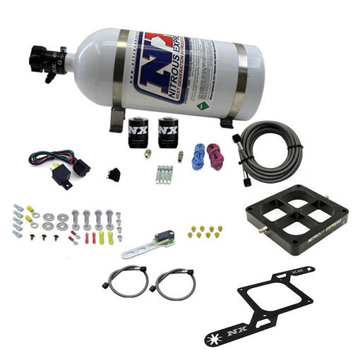 Nitrous Express Nitrous Plate System Dry, Dual Stage Billet Crossbar Plate System 100-1000HP (4500