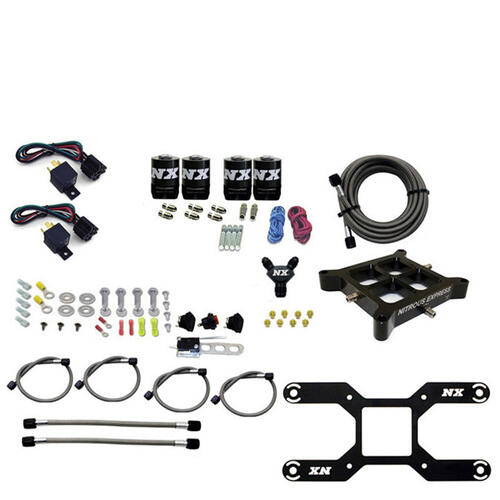 Nitrous Express Nitrous Plate System Dry, Quad Stage Billet Crossbar Plate System 100-2000HP (4150